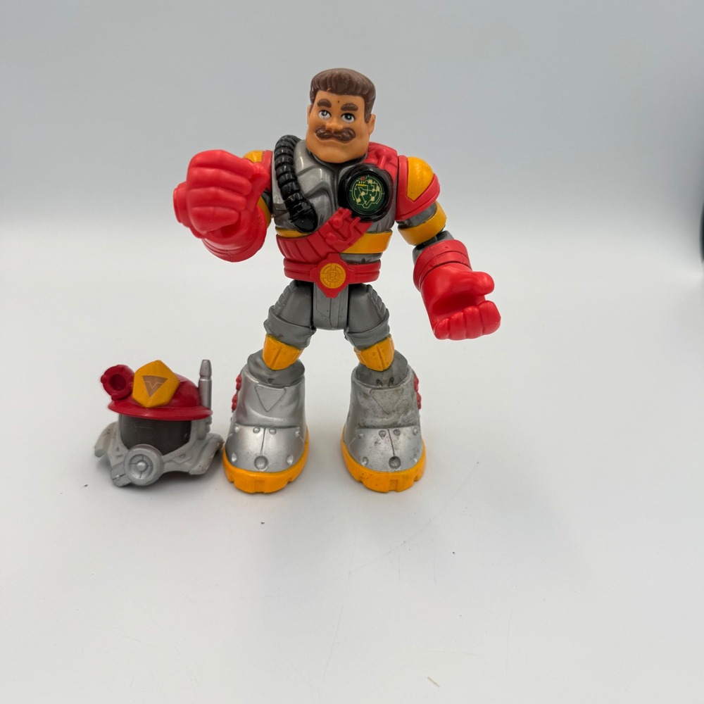 Fisher Price Rescue Heroes Billy Blazes Action Figure Red Grey Yellow 6 inch